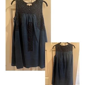 Madewell Denim embroidered dress